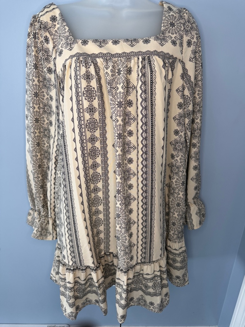 Ces Femme Jillian Bohemian Square Neck Mini Dress - Picture 4 of 14